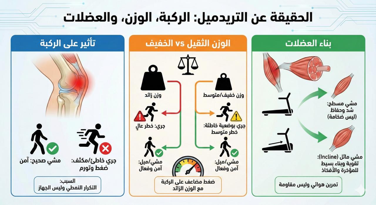 هل التريدميل يدمر ركبتيك؟