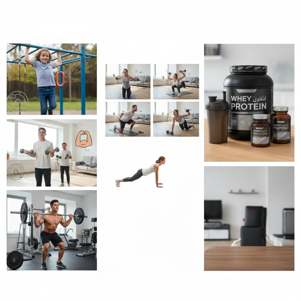 رحلة بناء العضلات: من الطفولة إلى الشباب