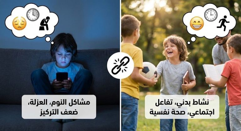 تأثير الهواتف الذكية على صحة الأطفال النفسية والجسدية