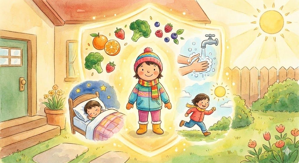 كيف تبني حصنًا منيعًا لصحة طفلك خلال موسم الأمراض