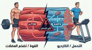 صراع العمالقة داخل عضلاتك: فهم "تأثير التداخل" عند الجمع بين الكارديو وتمارين المقاومة
