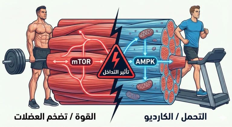 صراع العمالقة داخل عضلاتك: فهم "تأثير التداخل" عند الجمع بين الكارديو وتمارين المقاومة