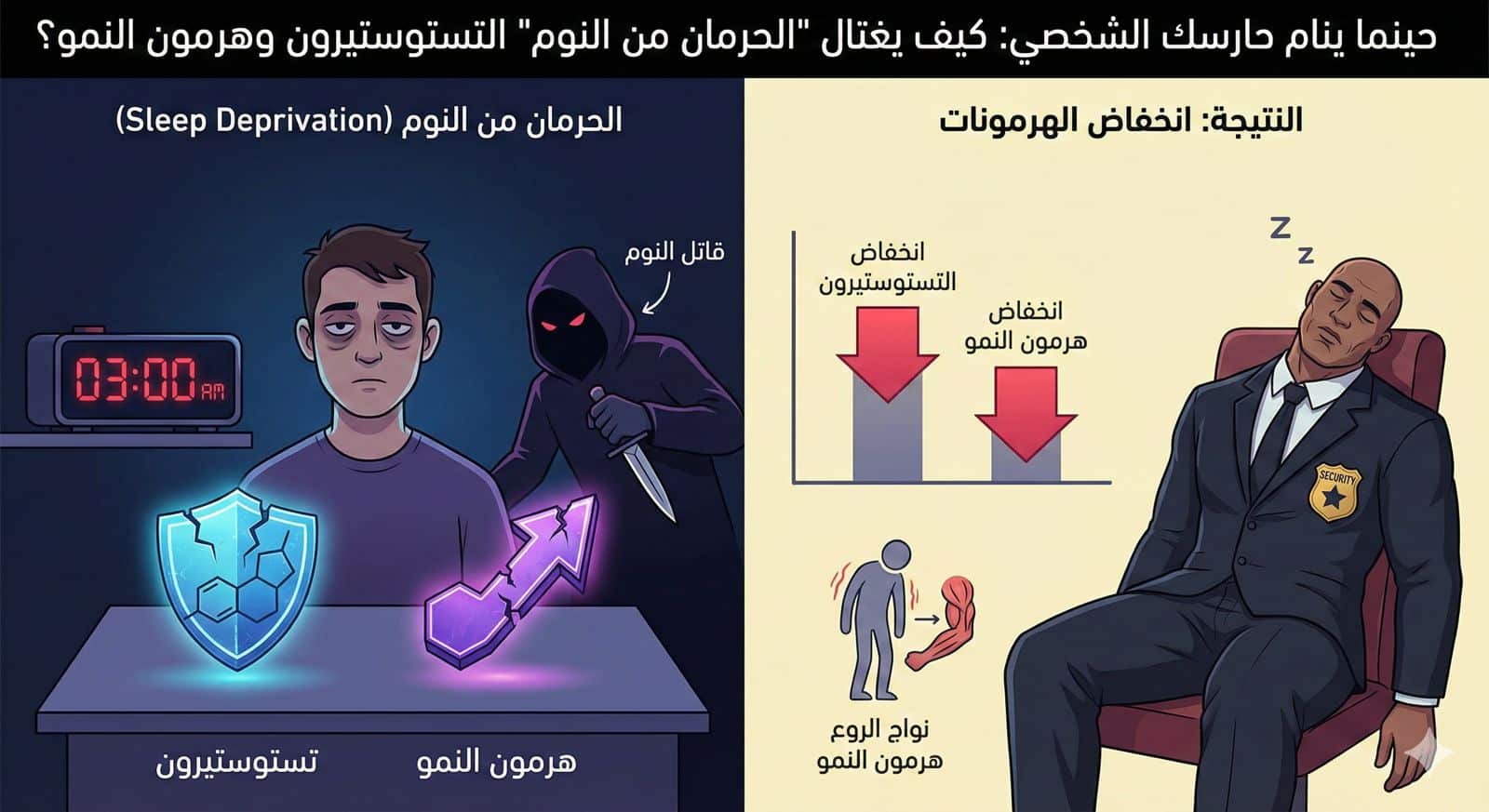 علاقة الحرمان من النوم بالتستوستيرون وهرمون النمو؟