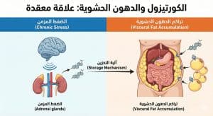 الكورتيزول والدهون الحشوية: علاقة معقدة